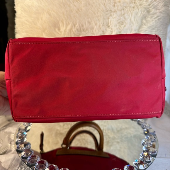 Dooney & Bourke Red Nylon Mini Tote with Leather Trim, Leather Trim, Vintage❤️ - Picture 6 of 10